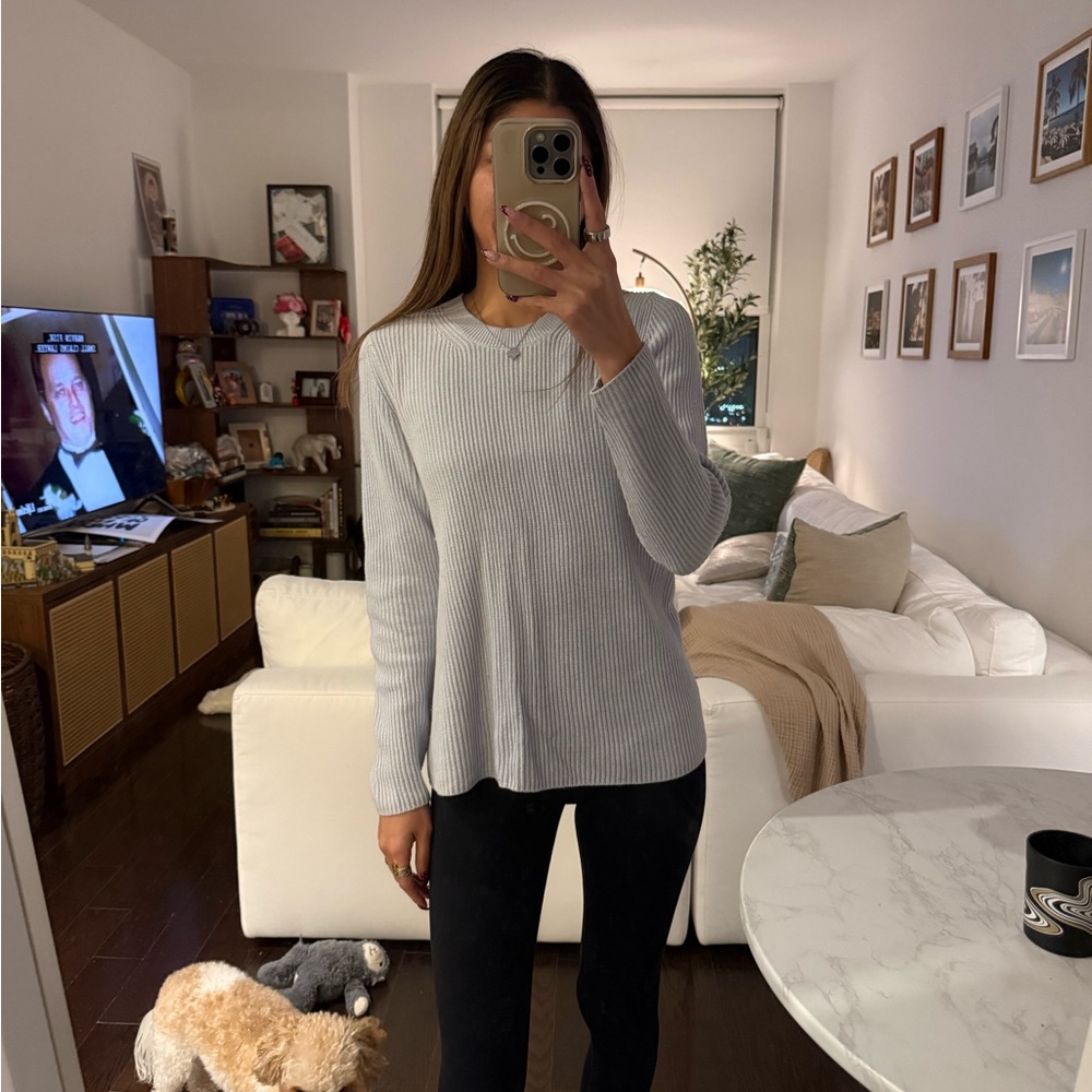 Banana Republic Light Blue Ribbed Sweater